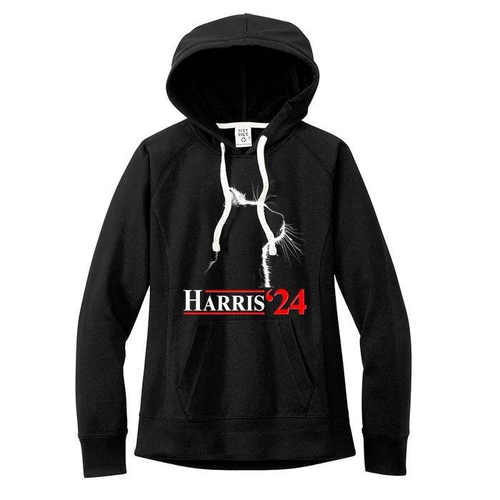 Cat Lady Ladies For Kamala Harris 2024 Women's Fleece Hoodie