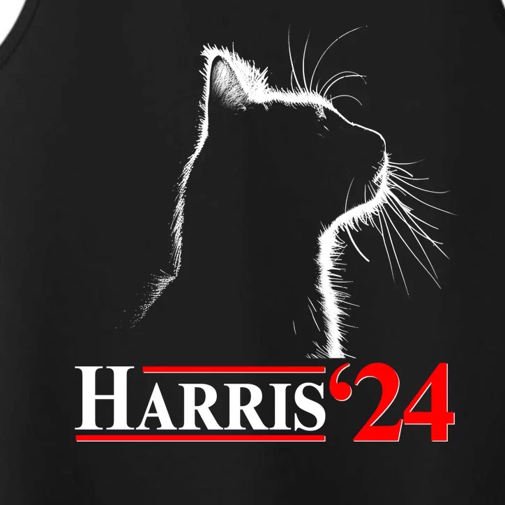 Cat Lady Ladies For Kamala Harris 2024 Performance Tank