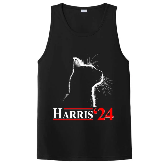 Cat Lady Ladies For Kamala Harris 2024 Performance Tank