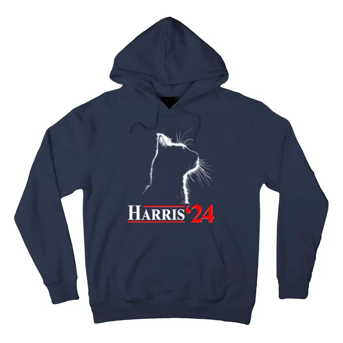 Cat Lady Ladies For Kamala Harris 2024 Hoodie