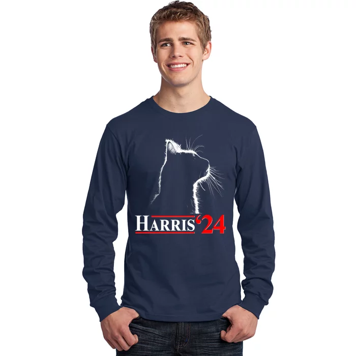 Cat Lady Ladies For Kamala Harris 2024 Long Sleeve Shirt