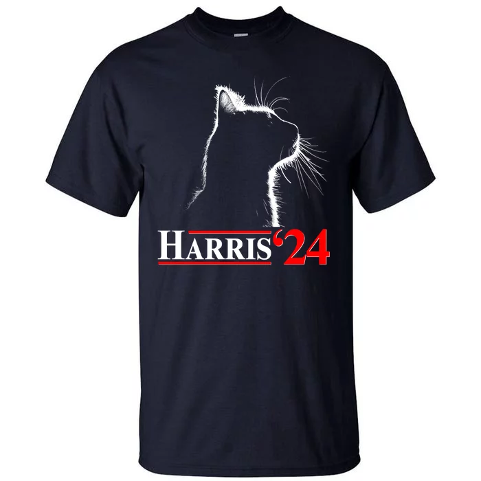 Cat Lady Ladies For Kamala Harris 2024 Tall T-Shirt