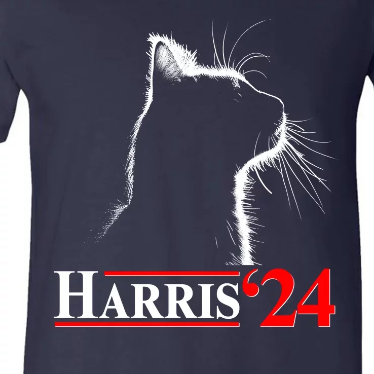 Cat Lady Ladies For Kamala Harris 2024 V-Neck T-Shirt