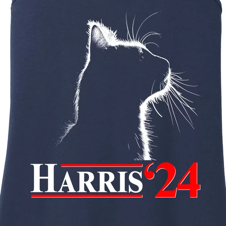 Cat Lady Ladies For Kamala Harris 2024 Ladies Essential Tank