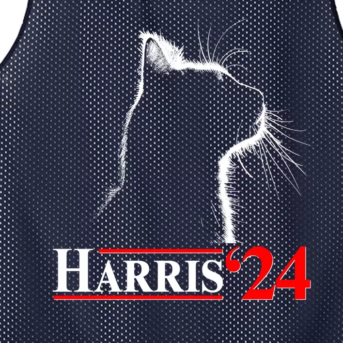 Cat Lady Ladies For Kamala Harris 2024 Mesh Reversible Basketball Jersey Tank