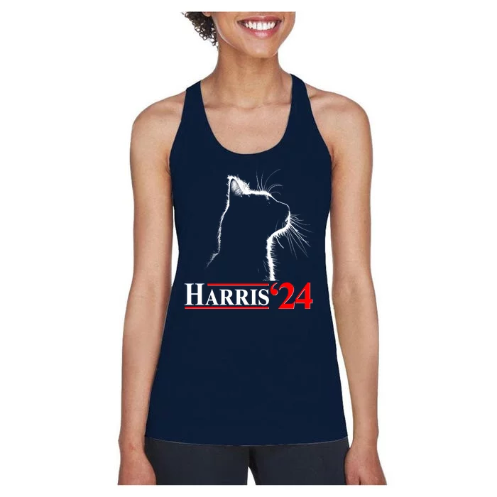 Cat Lady Ladies For Kamala Harris 2024 Women's Racerback Tank