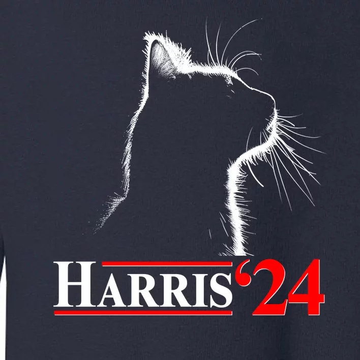 Cat Lady Ladies For Kamala Harris 2024 Toddler Sweatshirt