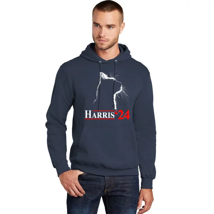 Cat Lady Ladies For Kamala Harris 2024 Tall Hoodie