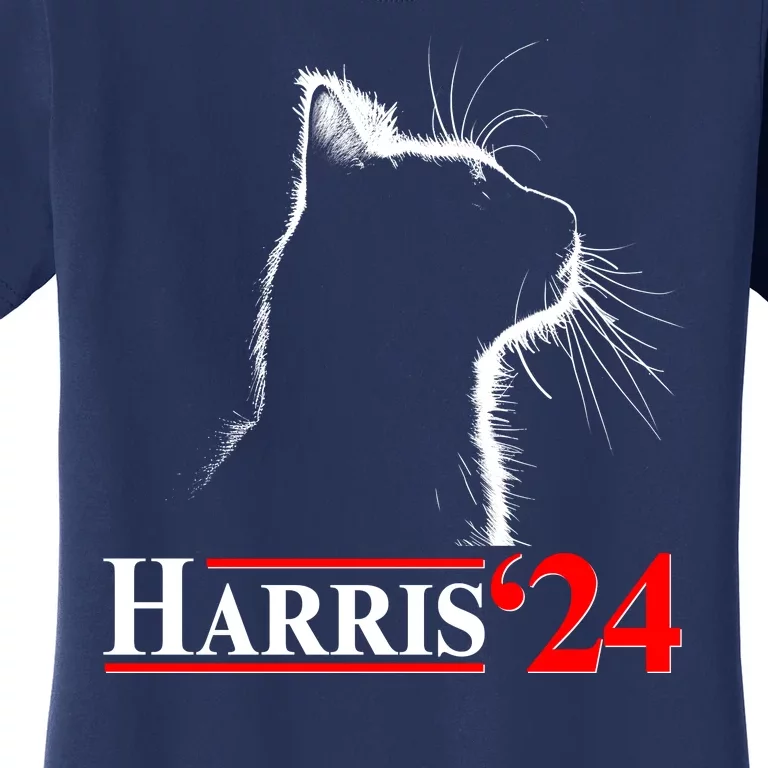 Cat Lady Ladies For Kamala Harris 2024 Women's T-Shirt