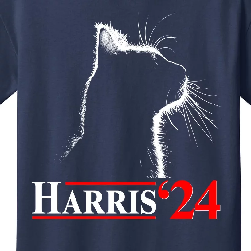 Cat Lady Ladies For Kamala Harris 2024 Kids T-Shirt