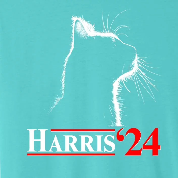 Cat Lady Ladies For Kamala Harris 2024 ChromaSoft Performance T-Shirt