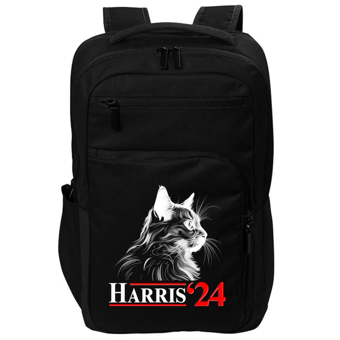 Cat Lady Ladies For Kamala Harris 2024 Impact Tech Backpack