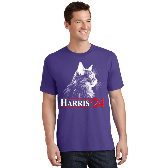 Cat Lady Ladies For Kamala Harris 2024 T-Shirt