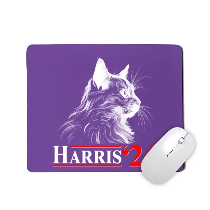 Cat Lady Ladies For Kamala Harris 2024 Mousepad