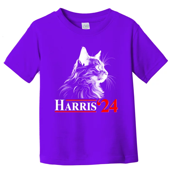 Cat Lady Ladies For Kamala Harris 2024 Toddler T-Shirt