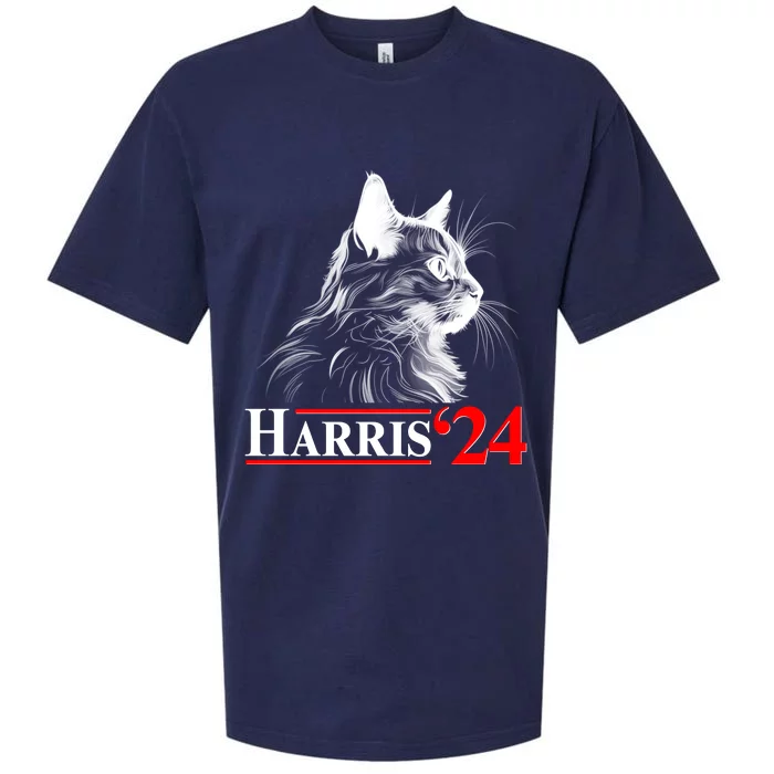 Cat Lady Ladies For Kamala Harris 2024 Sueded Cloud Jersey T-Shirt