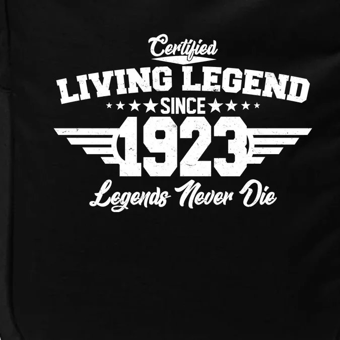 Certified Living Legend Since 1923 Legends Never Die 100th Birthday Impact Tech Backpack