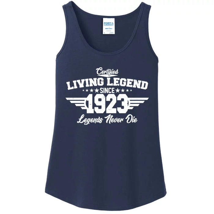 Certified Living Legend Since 1923 Legends Never Die 100th Birthday Ladies Essential Tank