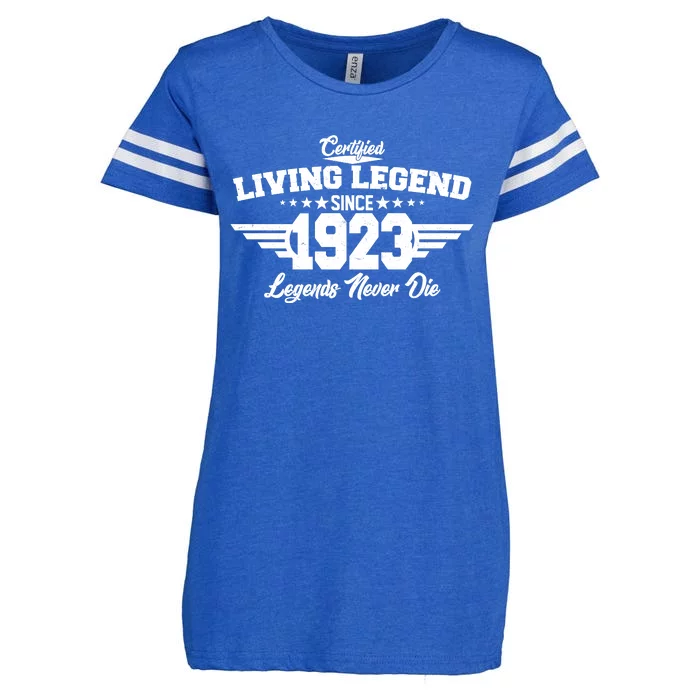 Certified Living Legend Since 1923 Legends Never Die 100th Birthday Enza Ladies Jersey Football T-Shirt