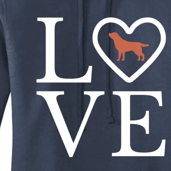 Chocolate Lab Love Valentine's Day Dog Labrador Retriever Gift Women's Pullover Hoodie