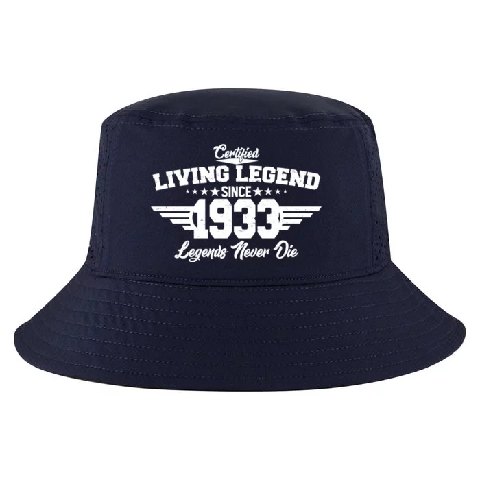 Certified Living Legend Since 1933 Legends Never Die 90th Birthday Cool Comfort Performance Bucket Hat