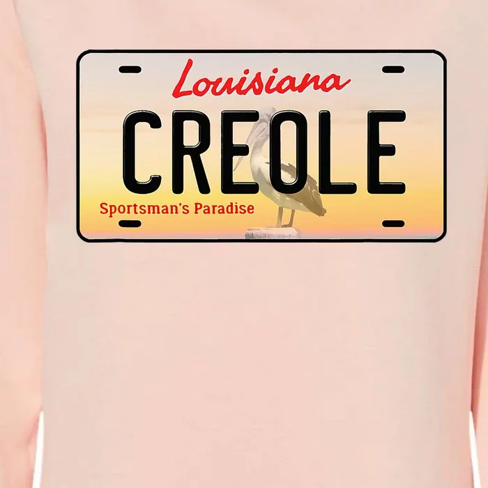 Creole Louisiana License Plate Womens California Wash Sweatshirt