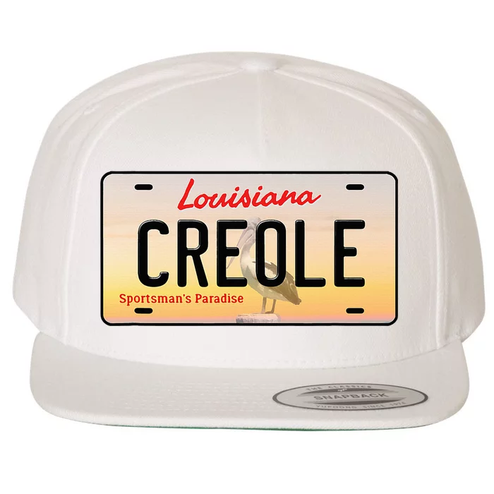 Creole Louisiana License Plate Wool Snapback Cap