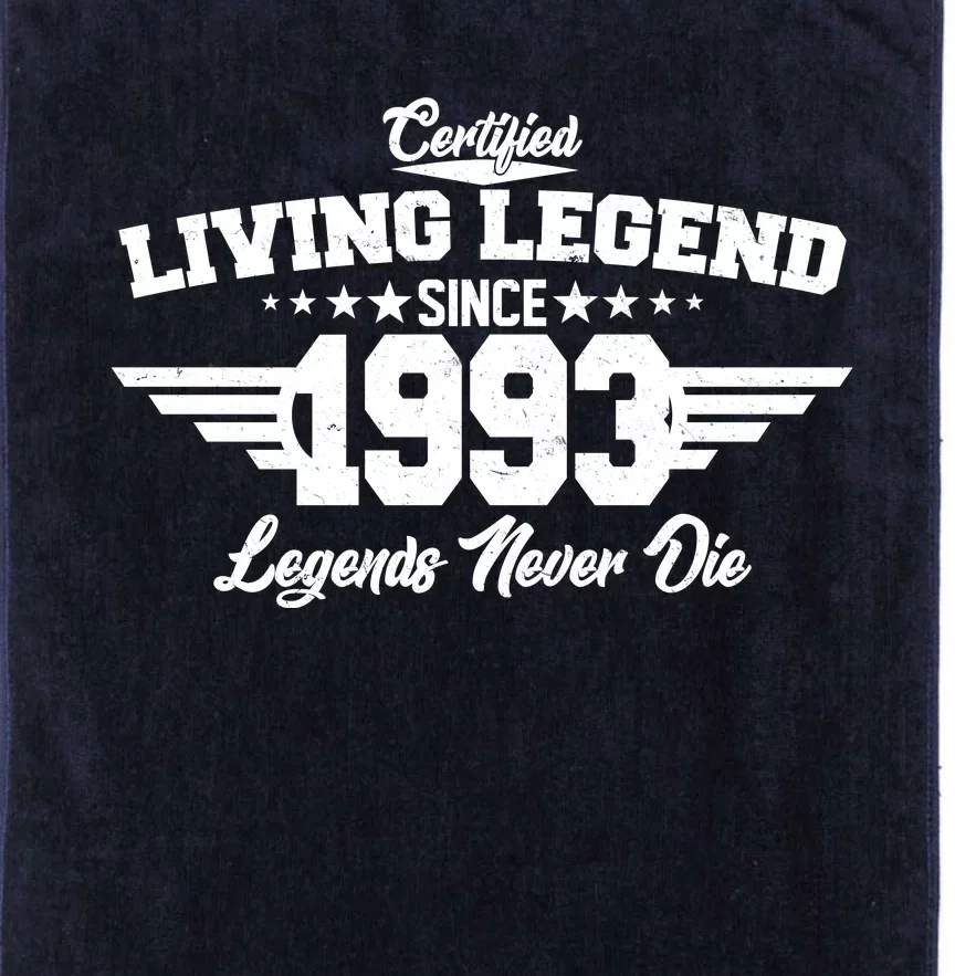 Certified Living Legend Since 1993 Legends Never Die 30th Birthday Platinum Collection Golf Towel