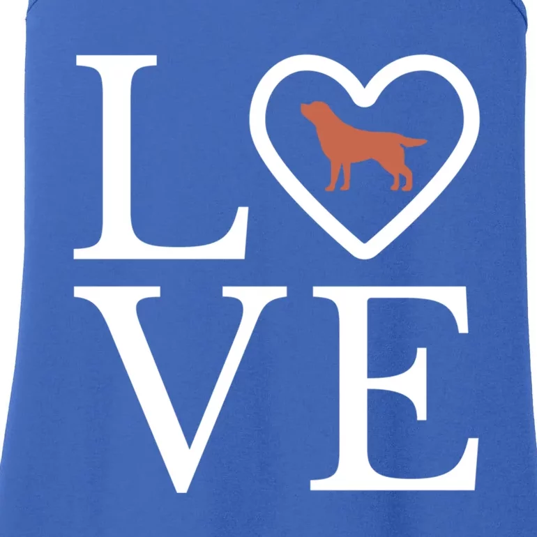 Chocolate Lab Love Valentine's Day Dog Labrador Retriever Gift Ladies Essential Tank