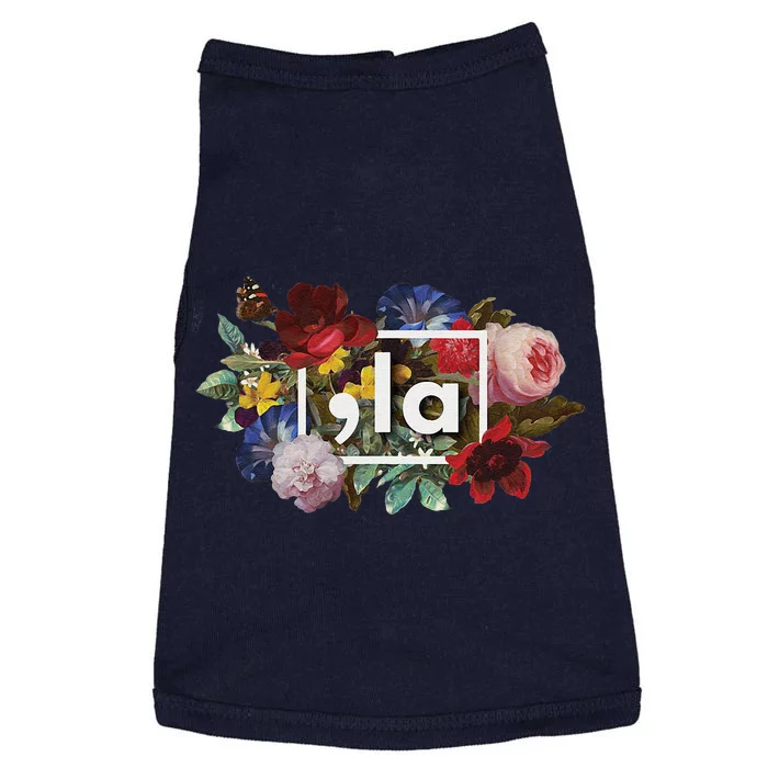 Comma La La Vintage Floral Feminine Flowers Women Comma La Doggie Tank