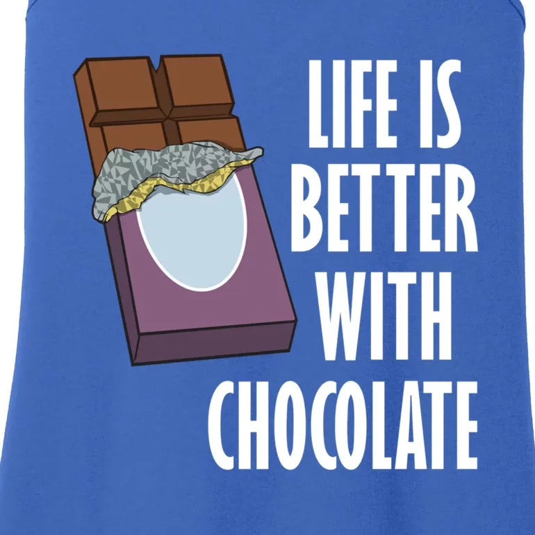 Chocolate Lover Life With Chocolate Eating Chocolate Gift Ladies Essential Tank