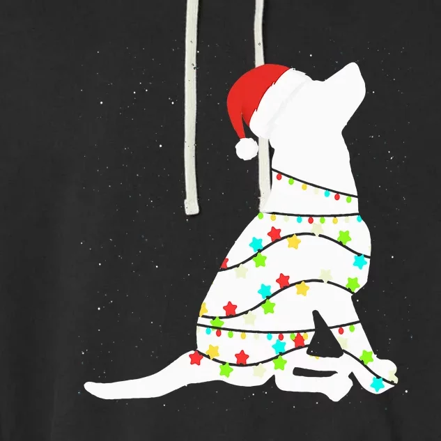 Christmas Lights Labrador Retriever Dog Lover Gift Garment-Dyed Fleece Hoodie