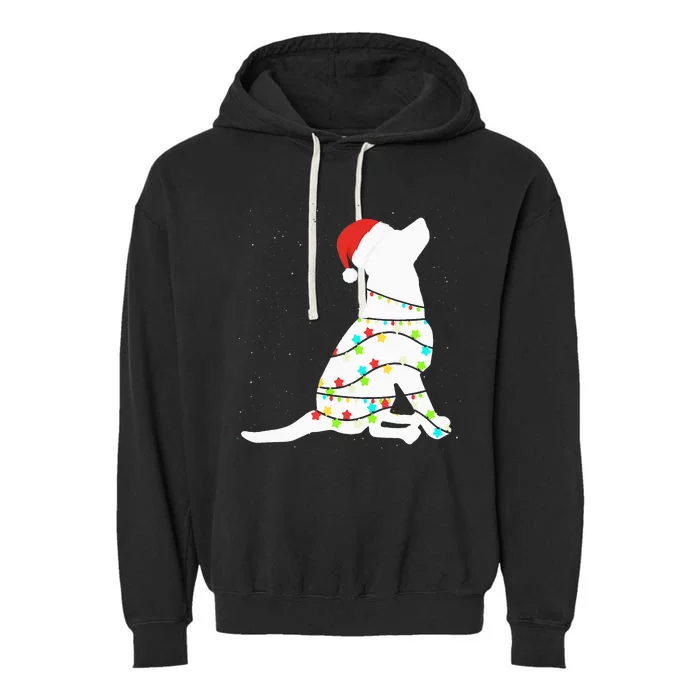 Christmas Lights Labrador Retriever Dog Lover Gift Garment-Dyed Fleece Hoodie