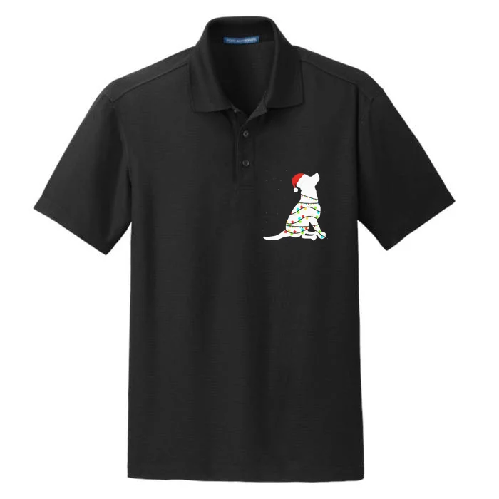 Christmas Lights Labrador Retriever Dog Lover Gift Dry Zone Grid Performance Polo