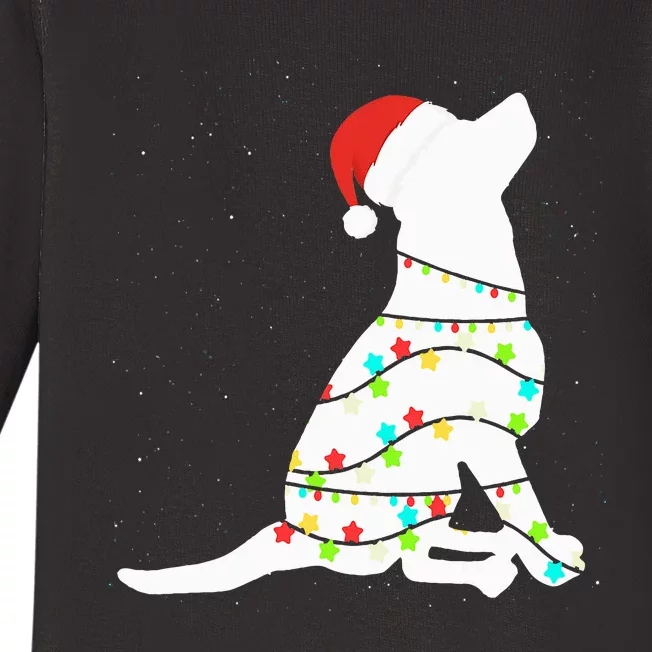 Christmas Lights Labrador Retriever Dog Lover Gift Baby Long Sleeve Bodysuit