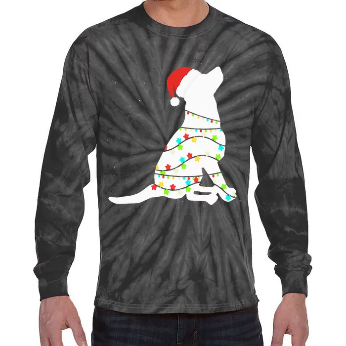 Christmas Lights Labrador Retriever Dog Lover Gift Tie-Dye Long Sleeve Shirt