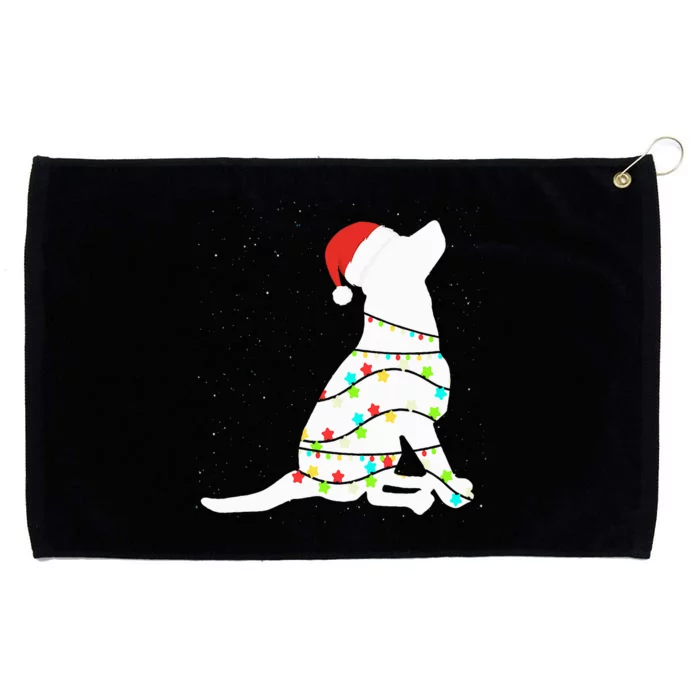 Christmas Lights Labrador Retriever Dog Lover Gift Grommeted Golf Towel