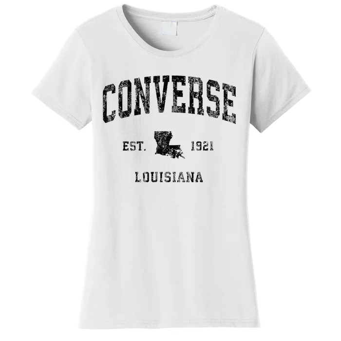 C.O.N.V.E.R.S.E Louisiana La Vintage Athletic Black Sports Design Women's T-Shirt