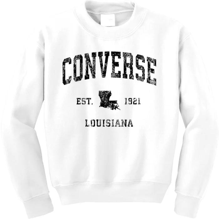 C.O.N.V.E.R.S.E Louisiana La Vintage Athletic Black Sports Design Kids Sweatshirt