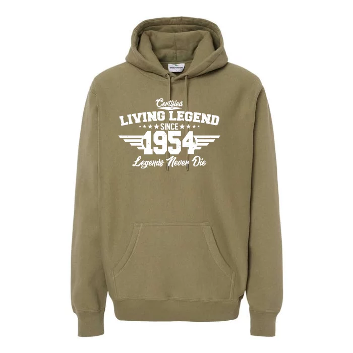 Certified Living Legend Since 1954 Legends Never Die 70th Birthday Premium Hoodie