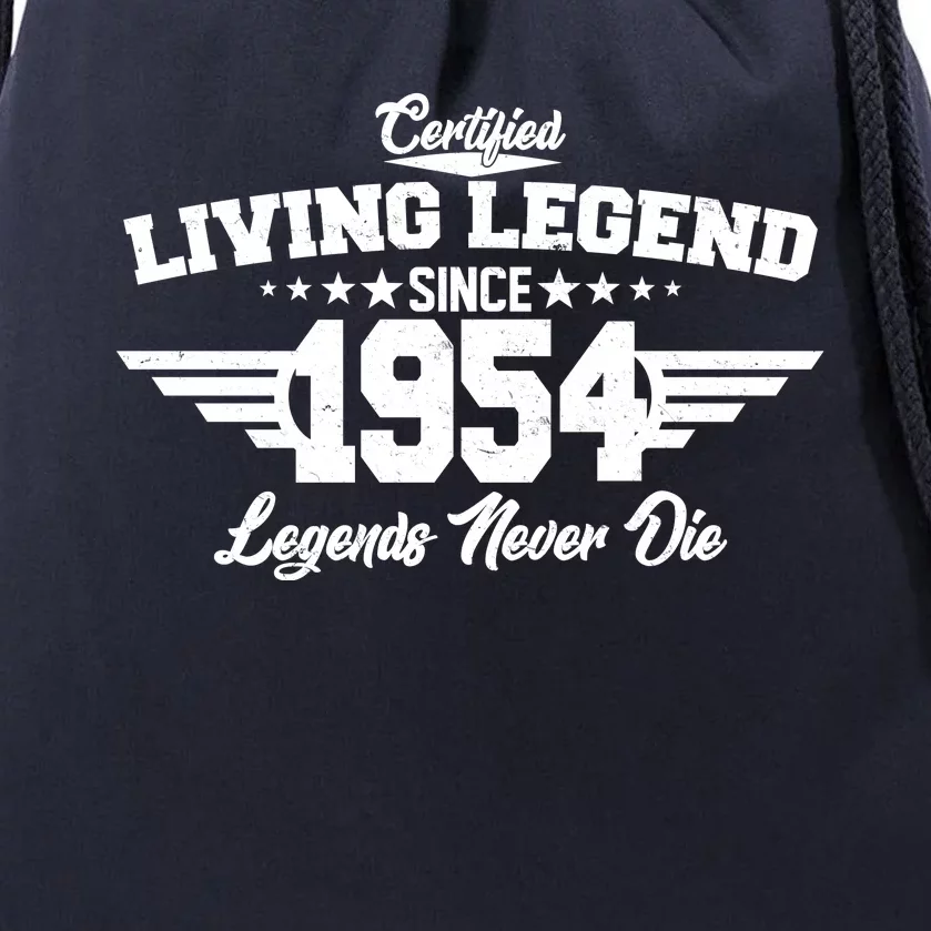 Certified Living Legend Since 1954 Legends Never Die 70th Birthday Drawstring Bag