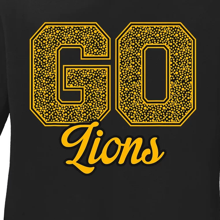 Clear Lake Lions Go! School Pride Ladies Long Sleeve Shirt