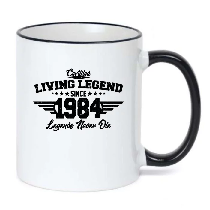 Certified Living Legend Since 1984 Legends Never Die 40th Birthday Black Color Changing Mug