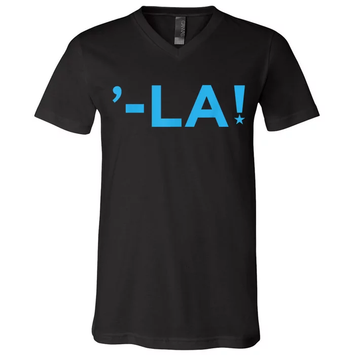 Comma La La Design V-Neck T-Shirt