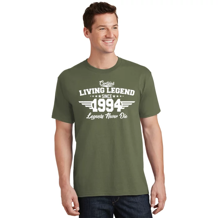 Certified Living Legend Since 1994 Legends Never Die 30th Birthday T-Shirt