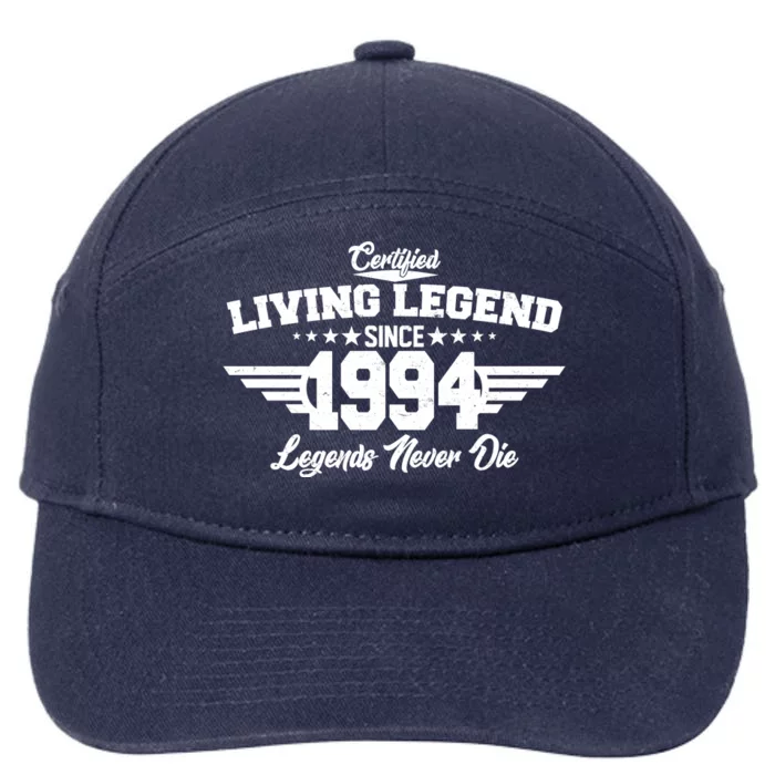 Certified Living Legend Since 1994 Legends Never Die 30th Birthday 7-Panel Snapback Hat