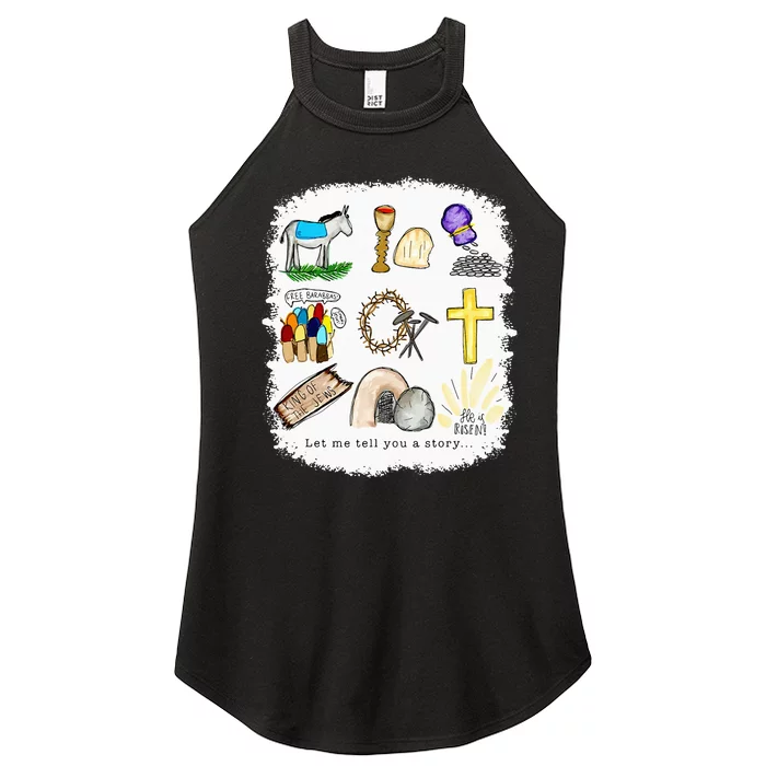 christian Let me tell you a story he is risen Easter Women’s Perfect Tri Rocker Tank