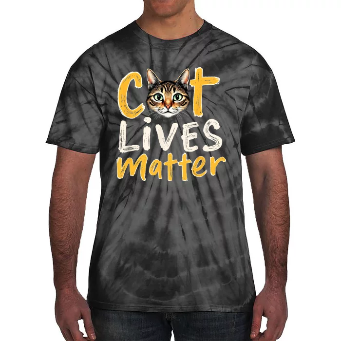 Cat Lives Matter Tie-Dye T-Shirt