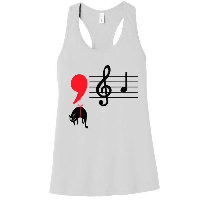 Comma La Music Notes Kamala Harris Music Teacher Elections Women's Racerback Tank