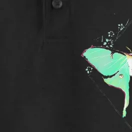 Cute Luna Moth Beautiful Butterfly Insect Lover Dry Zone Grid Performance Polo